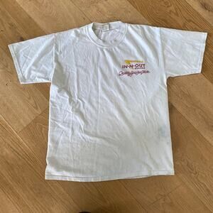 Hanes Beefy Vintage Truck Drive In, In-N-Out Burger Graphic Tee in White
